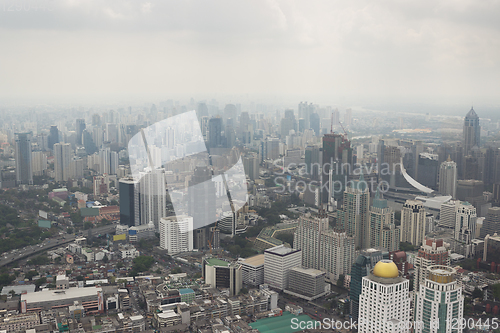 Image of Smog over Bangkok in city center