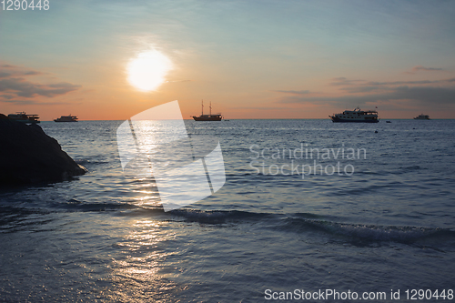 Image of Beautiful sunset at the Andaman Sea