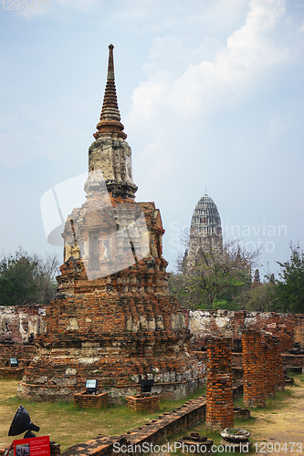 Image of Wat Mahathat. Ayutthaya historical park. Thailand