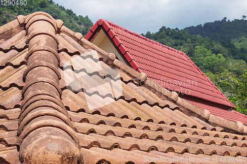 Image of Tiled roofs. Thailand