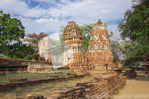 Image of The ruins of the ancient monastery. Thailand