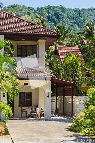 Image of House near the mountains. Thailand