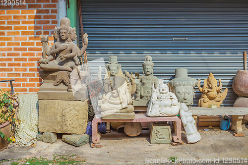 Image of Sculptural images of deities are sold