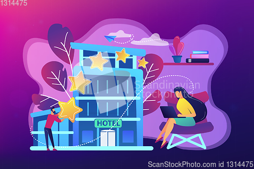 Image of Design hotel concept vector illustration.