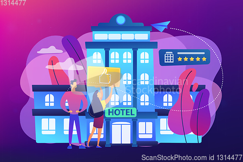 Image of Lifestyle hotel concept vector illustration.