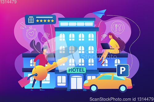 Image of All-inclusive hotel concept vector illustration.