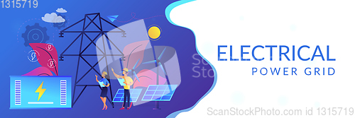 Image of Energy storage concept banner header.