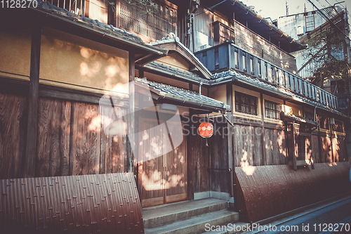 Image of Traditional japanese houses, Gion district, Kyoto, Japan