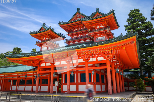 Image of Heian Jingu Shrine temple, Kyoto, Japan