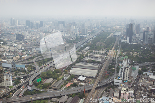 Image of Smog over Bangkok in city center