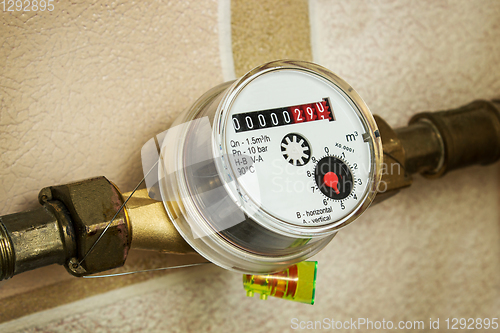 Image of Water meters installed on pipe and sealed