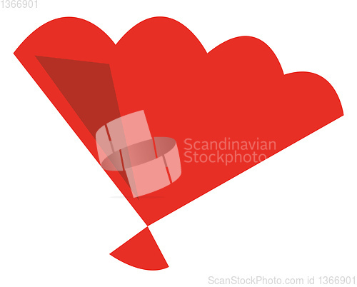 Image of A red chinese fan vector or color illustration