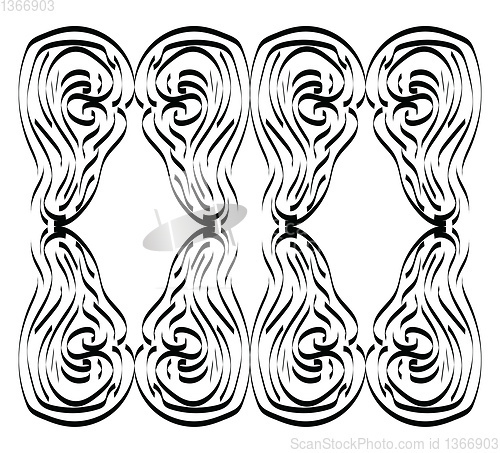 Image of A mirror image vector or color illustration