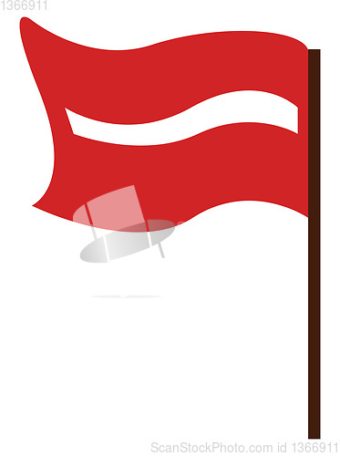 Image of A red flag vector or color illustration