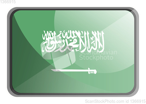 Image of Vector illustration of Saudi Arabia flag on white background.