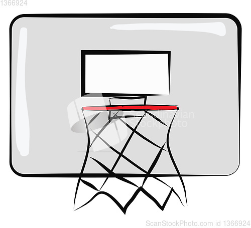 Image of Basketball board with net illustration color vector on white bac