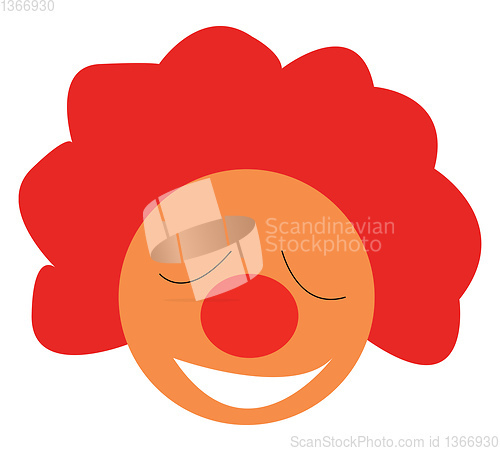 Image of A big red nose vector or color illustration