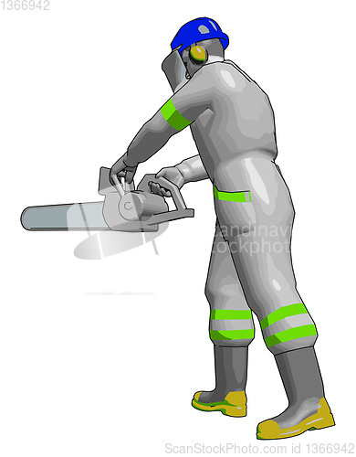 Image of An ordinary job person vector or color illustration