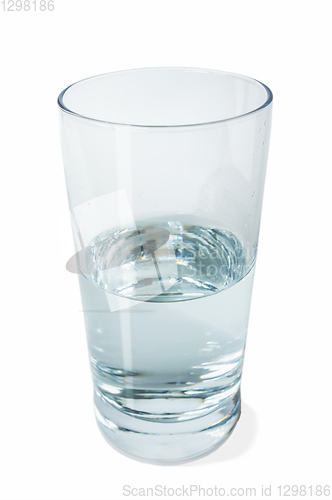 Image of Half full glass crystal clear water