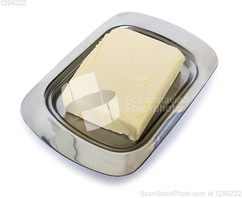 Image of Yellowish butter in flatware  for butter