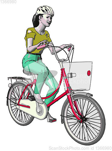 Image of A teenage ride vector or color illustration