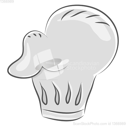 Image of Large white chefs hat vector or color illustration