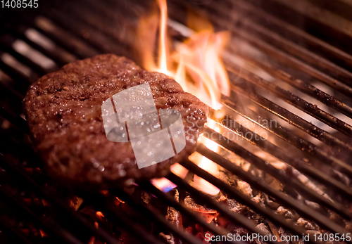 Image of delicious grilled meat on barbecue