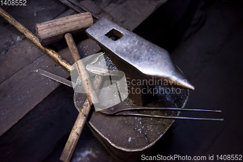 Image of Working tool at blacksmith traditional workshop