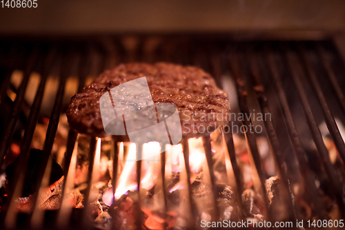 Image of delicious grilled meat on barbecue