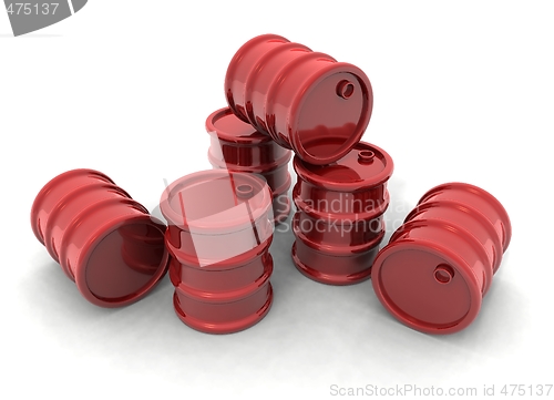 Image of red barrels