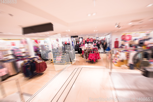 Image of blurred image of cloth store