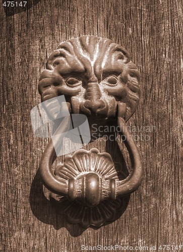 Image of lion head knocker