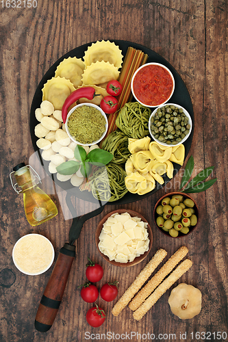 Image of Fresh Food Ingredients for a Typical Italian Meal