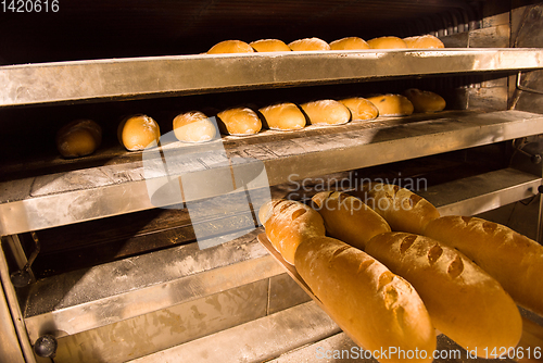 Image of Baked bread in the bakery