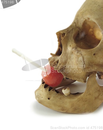 Image of skull with lollipop