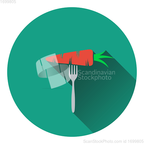 Image of Icon of Diet carrot on fork 