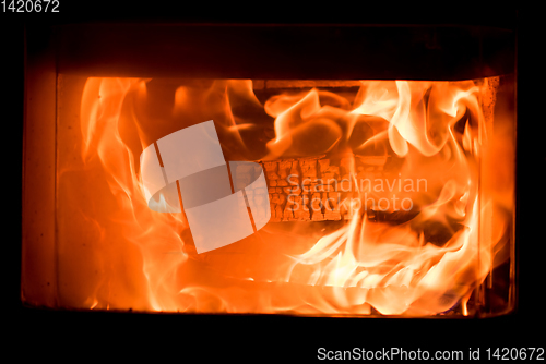 Image of fireplace close up