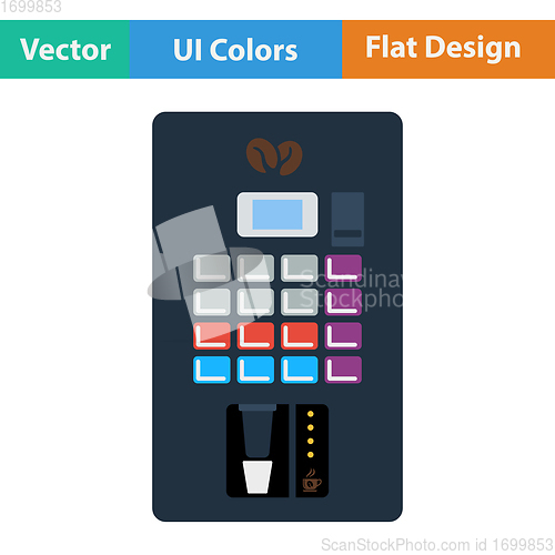 Image of Flat design icon of Coffee selling machine