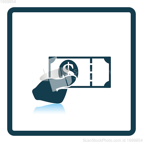 Image of Hand holding money icon