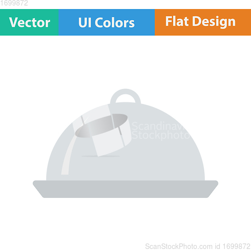 Image of Flat design icon of Restaurant  cloche