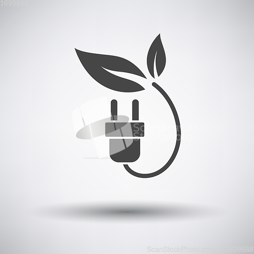 Image of Electric plug with leaves icon