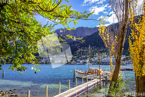 Image of Boat on Lake Wakatipu, New Zealand