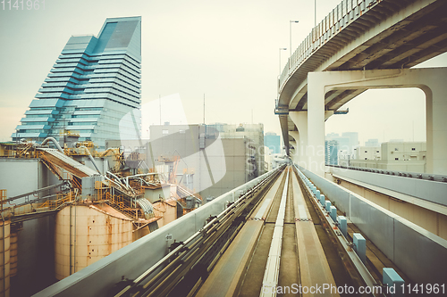 Image of Monorail on Rainbow bridge, Tokyo, Japan