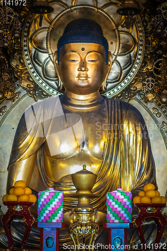 Image of Golden Buddha in Chion-In Temple, Kyoto, Japan