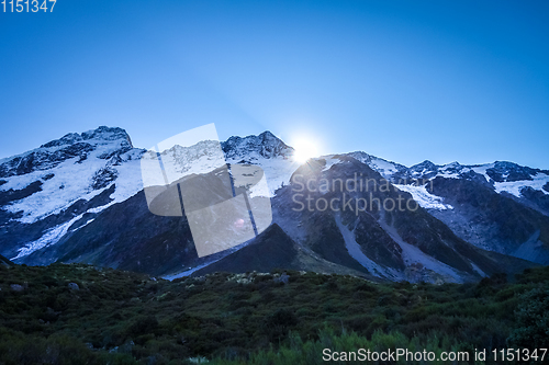 Image of Glacier in Hooker Valley, Mount Cook, New Zealand