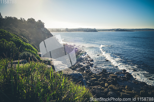 Image of Manly Beach coastal cliffs, Sydney, Australia