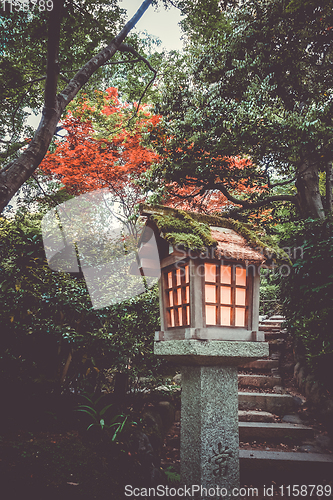 Image of Lamp in Jojakko-ji temple, Kyoto, Japan