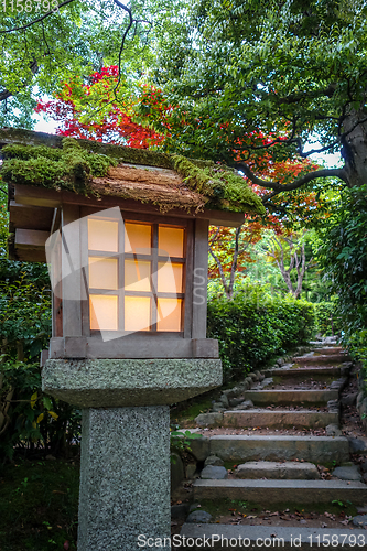 Image of Lamp in Jojakko-ji temple, Kyoto, Japan