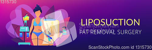 Image of Liposuction concept banner header.