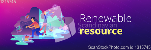 Image of Renewable resource banner template.